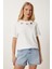 Cut Out Detaylı Pamuklu Örme T-Shirt 1