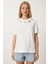 Cut Out Detaylı Pamuklu Örme T-Shirt 3