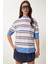 Çizgili Pamuklu Örme T-Shirt 3