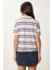 Çizgili Pamuklu Örme T-Shirt 6