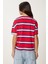 Çizgili Pamuklu Örme T-Shirt 5