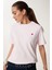 Kalp Nakışlı Pamuklu Örme T-Shirt 3