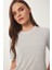 Kontrast Şerit Detaylı Örme T-Shirt 3