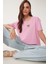 Işıltılı Kalp Aksesuarlı Pamuklu Örme T-Shirt 1