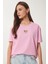 Işıltılı Kalp Aksesuarlı Pamuklu Örme T-Shirt 2