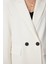 Kontrast Düğmeli Oversize Mevsimlik Blazer Ceket 7