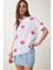 Kalp Dokulu Pamuklu Örme T-Shirt 2