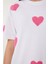 Kalp Dokulu Pamuklu Örme T-Shirt 5