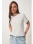 Kontrast Şerit Detaylı Örme T-Shirt 1