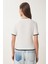 Kontrast Şerit Detaylı Örme T-Shirt 5