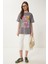 Oversize Baskılı Örme T-Shirt 1