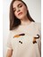 Nakışlı Pamuklu Oversize Örme T-Shirt 4
