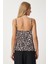 Leopar Desenli Degaje Yaka Sandy Bluz 5
