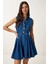 Mini Kloş Denim Elbise 4