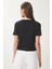 Taşlı Kalp Detaylı Crop Örme T-Shirt 5