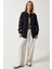 Yıldız Nakışlı Oversize Gömlek Ceket LSA0004 SİYAH 4