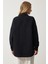 Yıldız Nakışlı Oversize Gömlek Ceket LSA0004 SİYAH 6