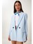 Kontrast Düğmeli Oversize Mevsimlik Blazer Ceket 1