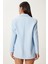 Kontrast Düğmeli Oversize Mevsimlik Blazer Ceket 5