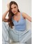 Gold Aksesuarlı Crop Fitilli Triko Bluz 4