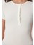 Çıtçıtlı Basic Örme Crop Bluz Kemik LFW0003 5