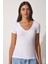 V Yaka Örme T-Shirt 6