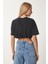 Lastikli Crop Örme T-Shirt 5