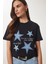 Yıldız Armalı Nakışlı Örme T-Shirt 2