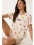 Desenli Şortlu Örme Pijama Takımı 1