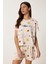 Desenli Şortlu Örme Pijama Takımı 2