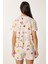 Desenli Şortlu Örme Pijama Takımı 5