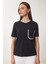 Kontrast Şertili Örme T-Shirt 2