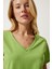 V Yaka Basic Örme T-Shirt 2