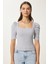 2'li Paket Kare Yaka Fitilli Crop Bluz 2