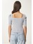 2'li Paket Kare Yaka Fitilli Crop Bluz 4