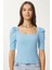 2'li Paket Kare Yaka Fitilli Crop Bluz 6