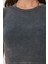 Soluk Efektli Crop Örme T-Shirt 4