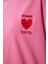 Kalp Nakışlı Pamuklu Örme T-Shirt 5