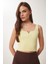 Gold Aksesuarlı Crop Fitilli Triko Bluz 2