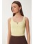 Gold Aksesuarlı Crop Fitilli Triko Bluz 6