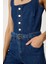 Askılı Kemerli Denim Tulum 4