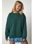 Fermuar Detaylı Şardonlu Sweatshirt LUB0003 HAKİ 3