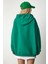 Kapüşonlu Fermuarlı Oversize Sweatshirt LUB0002 YEŞİL 7