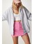 Kapüşonlu Fermuarlı Oversize Sweatshirt LUB0002 GRİ 3