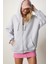 Kapüşonlu Fermuarlı Oversize Sweatshirt LUB0002 GRİ 4