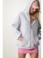 Kapüşonlu Fermuarlı Oversize Sweatshirt LUB0002 GRİ 5