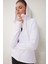Parmak Detaylı Kapüşonlu Fermuarlı Örme Sweatshirt 1
