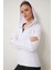 Parmak Detaylı Kapüşonlu Fermuarlı Örme Sweatshirt 3