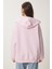 Kapüşonlu Fermuarlı Oversize Sweatshirt LUB0002 ŞEKER PEMBE 7