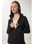 Parmak Detaylı Kapüşonlu Fermuarlı Örme Sweatshirt 4